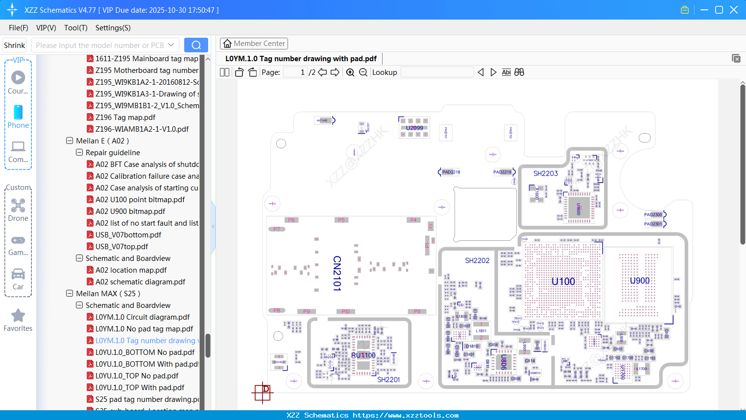 Meizu L0YM.1.0 Tag Number Drawing With Pad